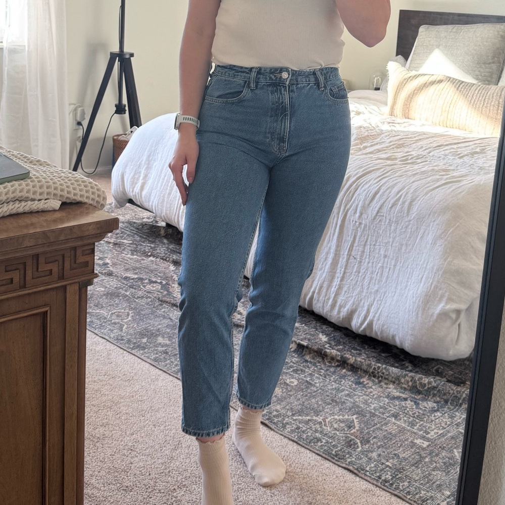 Zara Women's Straight Leg Blue Jeans
